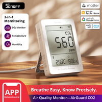 SONOFF SAWF-08P AirGuard CO2 Matter Wi-Fi Moniteur de Qualité de l'Air Multimètre Environnemental Alexa Maison Nouveau Usage Commercial Beige 1 An