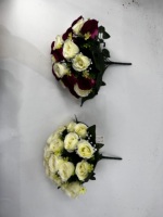 Bouquet de roses artificielles multicolores en soie, bouquet de roses pour mariage, décoration de fête à domicile, fausse fleur personnalisable