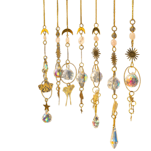 Atrapasueños de Cristal Art Deco con Efectos de Luz y Sombra, Decoración de Ventana con Arcoíris - Product Image 1