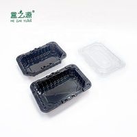 Conteneur d'emballage de boîte à clapet de fruits en plastique jetable en gros, peut être rendu transparent, la boîte peut être personnalisée
