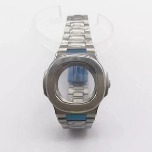 Vente en gros de boîtiers de montres personnalisés en acier inoxydable argenté de 40 mm, verre saphir, bracelet étanche, modèle 2067, 30 g - Product Image 4