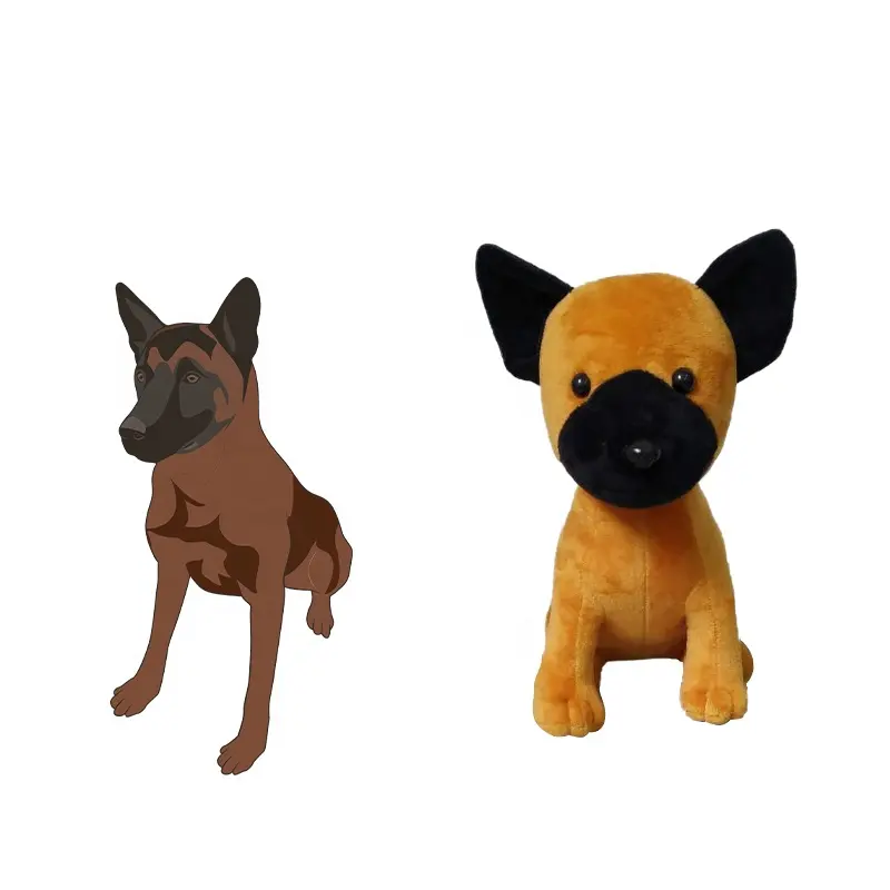 Boneka hewan anjing dengan desain luar biasa keren menggemaskan