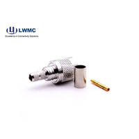 Conector TNC Macho de PTFE de 1500V y 50ohm, Conector de Crimpado TNC, de CC a 6GHz para Cable LMR240, VSWR Máximo de 1.3
