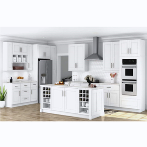 Eleganti Mobili da Cucina Ovali in <span class=keywords><strong>Legno</strong></span> Massello Colore Azzurro Grigio con Isola e Piano di Lavoro - Product Image 4