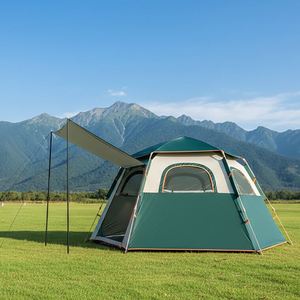 Carpa Hexagonal Automática Plegable Portátil de Una Sola Capa Oxford Impermeable para 4 Estaciones, Protección Solar Gruesa, Familiar, para 1 o 2 Personas - Product Image 2