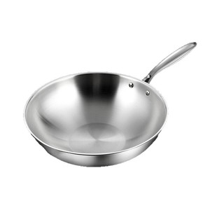 Chinese Style Stainless Steel Wok 32cm Non-Stick Uncoated For Gas Stove Home Cooking - Product Image 2