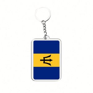 Wholesale Custom Barbados Keychain Acrylic Material Double-Sided Printing Exquisite Workmanship - Product Image 1