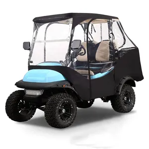 Factory Custom Breathable Heavy Duty Golf Cart Rain Cover With Clear And Transparent Golf Cart Cover