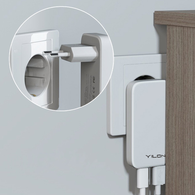 Laptop Adapter 65W GaN Charger, Tablet Adapter, Mobile Phone Adapter 45W Three-port 2type-c 1USB, Customizable.