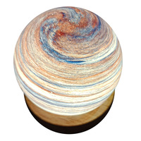 Boule décorative, sphère en verre lumineuse, lampe lune, boules décoratives exquises, accessoires pour la maison, ornement de bureau, lune 3D