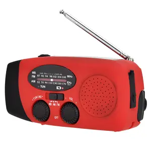 Emergency Hand Crank AM/FM NOAA Weather Radio Hurricane Supplies IPX6 Waterproof Solar Portable Survival Radio with SOS Alarm 12