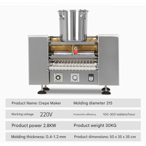 Machine à gâteaux mille-feuilles entièrement automatique, Crêpière électrique à retournement automatique pour pain pita, tortillas et feuilles de rouleaux de printemps, Industrielle - Product Image 6