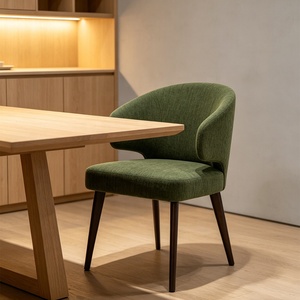 Elegante in velluto moderno poltrona in tessuto ristorante tavolo da pranzo poltrona per sala da pranzo <span class=keywords><strong>e</strong></span> cucina con oro accentato sedia da pranzo - Product Image 1