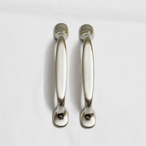 Tiradores de cajón ovalados de aleación de zinc GJ, níquel blanco, herrajes modernos para muebles, duraderos - Product Image 3