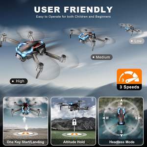 Drone con Telecamera per Principianti <span class=keywords><strong>2</strong></span>.2MP 2K HD FPV, Mantenimento Altitudine, Decollo con Un Tasto, Regolazione Velocità, Modalità Headless, <span class=keywords><strong>2</strong></span> Batterie, Giocattolo Regalo - Product Image 4