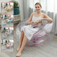 Nouveau canapé paresseux à combinaison de paillettes canapé gonflable en PVC épaissi avec canapé combiné domestique à enfiler peut être plié