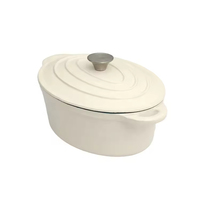 Ensemble de casseroles en fonte émaillée de haute qualité pour le camping, fabriqué en usine