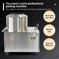 Pelador de Patatas de Acero Inoxidable Cookmate con Alimentador Automático y Motor de Funcionamiento Continuo para Uso Doméstico y Comercial