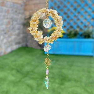 Cristal de Pedra Natural de Cura, Prisma de Ametista, Suncatcher de Vidro Suspenso, Sinos de Vento, Pingente Decorativo para Espelho Retrovisor de Carro - Product Image 6