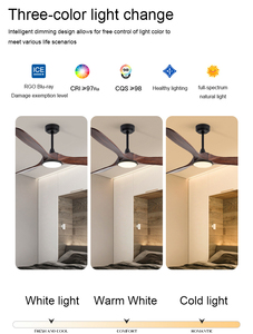 42 inch 3 ABS hạt gỗ lưỡi DC công nghiệp sang trọng hiện đại điện trang trí phòng quạt trần điều khiển từ xa người hâm mộ - Product Image 5