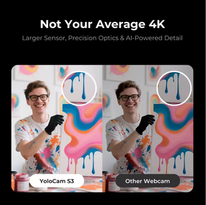 Yolocam S3 Ai-powered 4k Live Usb Webcam 1/1.3" Cmos Sensor Hdr Support 4k30/1080p60 Video <b>Large</b> Cmos Sensor Captures up to - Product Image 5
