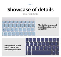 Clavier sans fil universel portable à trois systèmes pour Bluetooth, batterie ultra longue durée, nouvelle interface USB, clavier pour tablette