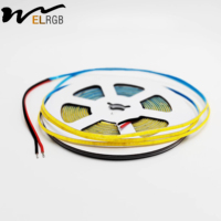 Lampu Strip LED COB RGB Pintar Kustom 2023 Lebar 2.8mm Tahan Air IP65 DC12V/24V Kontrol Suara Dapat Diredupkan Bersertifikat CE untuk Mobil dan Rumah