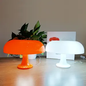 Fashionable Bedroom Bedside Decor Lighting Indoor Decoration Desk Lights orange/white Mushroom Led Table Lamps