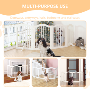 Cancello pieghevole in legno massello di 27.6 altezza 4 pannelli Freestanding recinzione di sicurezza per cani resistente 2 pz piedi di supporto per scale pieghevoli