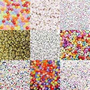 Vendita calda di 100 pz/borsa accessori fatti a mano alfabeto arabo lettere perline 4*7mm perle allentate per fai da te in plastica acrilica <span class=keywords><strong>Lucite</strong></span> perline - Product Image 2