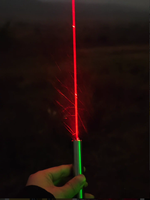 Lampe torche laser rouge 700mW 638nm haute puissance faisceau visible en acier inoxydable pour l'allumage, le pointage et l'observation des étoiles