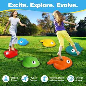 Piedras de Equilibrio Goldfish para Niños, 6 Piezas, Piedras de Salto Antideslizantes, Juego de Obstáculos para Niños Pequeños, Promueve la Coordinación - Product Image 4