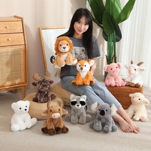 (Animales sentados simulados Elefante Panda Peluche-Tigre Jirafa Muñeca, Conjunto de serie de muñecas de tela cómodas para niños) - Product Image 3
