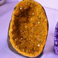 Multi-couleurs Cristal Pierres Brutes Grappes Minérales Pierres Brutes Géode Quartz Bleu Jaune Orange Rose Vert Améthyste Cristal Géode