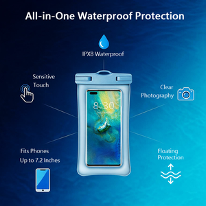 Estuche Impermeable para Teléfono con Protección Contra Hundimiento IPX8, con Ventana Transparente y Pantalla Táctil Sensible, Mantiene el Teléfono Flotando en el Agua - Product Image 5
