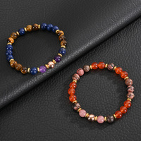 Nouveau Bracelet en Pierre Naturelle Anti-Stress et Anxiété, Perles d'Agate de 8 mm, Cristal de Guérison, Bijoux Cadeaux pour Femme