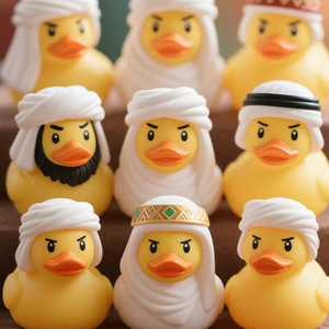 Wowei 도매 수영장을위한 새로운 럭셔리 오리 목욕 장난감 중동 비닐 부동 장난감 크리스마스 휴일 - Product Image 4