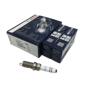 Pour bougie d'allumage double platine BOSCH Auto 0242245585000 FR5NPP332S 7432 6kOhm Remplace 12686362 99917023390 pour PORSCHE - Product Image 1
