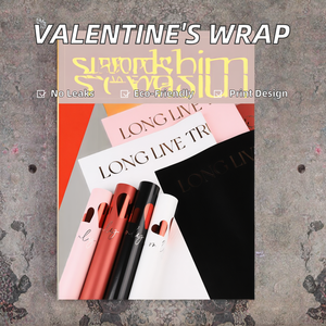 Valentine's Day Korean Version Waterproof PE Coated Hot Stamping Matte Metallized <b>Paper</b> <b>Packaging</b> for Flower Shops - Product Image 2