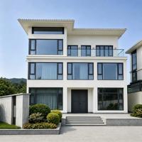 Fenêtre à battant moderne en aluminium à rupture de pont thermique, verre de sécurité feuilleté PVB, insonorisée, anti-effraction, pour projets hôteliers, villas et balcons