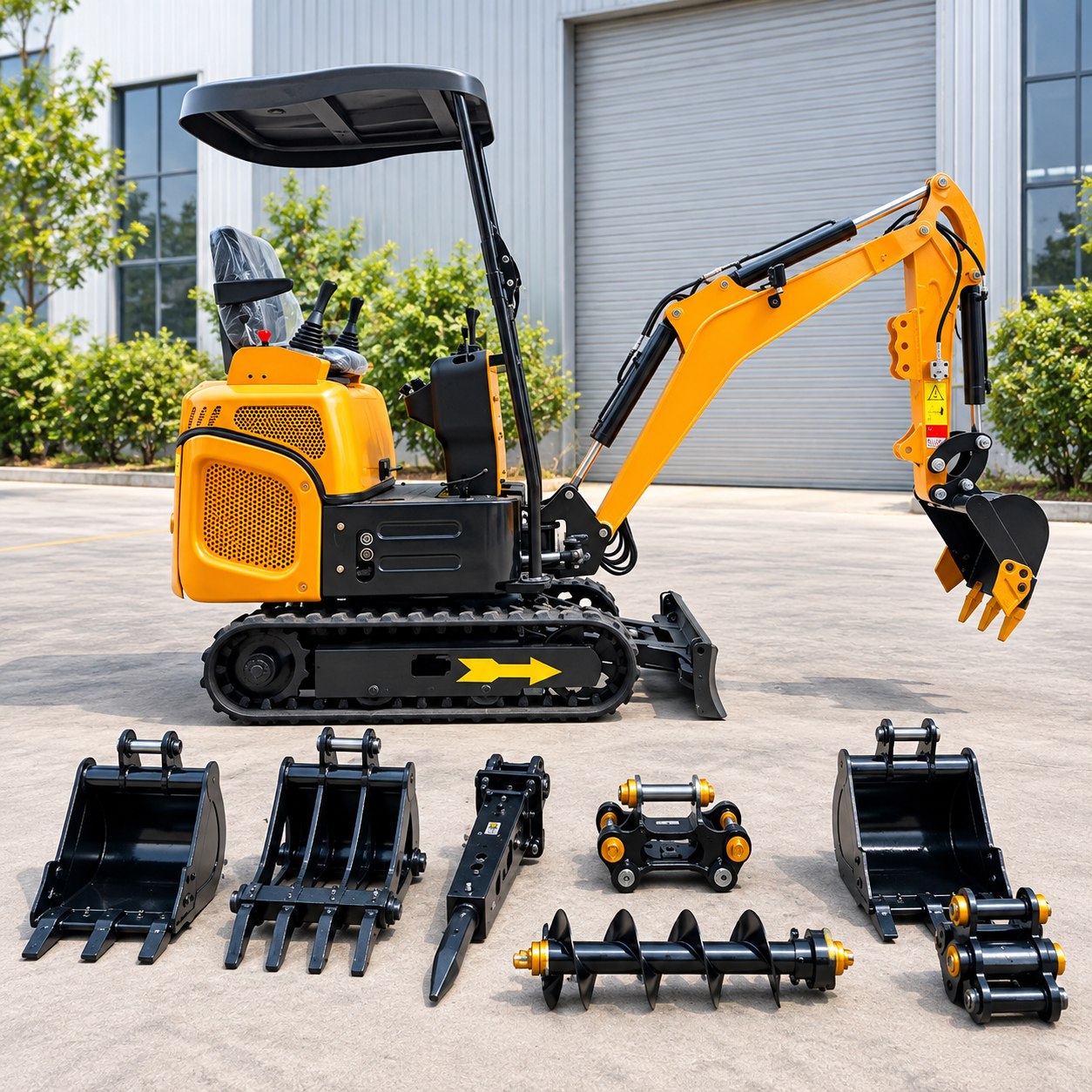 Fast Delivery Compact Backhoe Mini Crawler Excavator1.2 Ton Engine For Garden Farm Digging