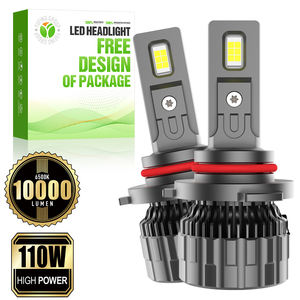 Phares <span class=keywords><strong>LED</strong></span> avant pour véhicules 110W 10000Lm 6500K 12V 9005 A13, sans erreur Canbus, vente chaude, pour grossistes mondiaux en <span class=keywords><strong>éclairage</strong></span> automobile - Product Image 1