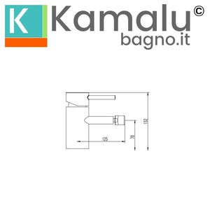 Orian-B Kamalu moderno miscelatore per Bidet monocomando in ottone cromato per applicazione bagno - Product Image 2