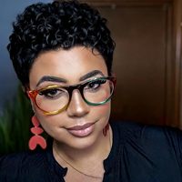 Perruque courte bouclée afro dégradée pour femmes noires, sans colle, fabriquée à la machine, légère et respirante, en provenance de Chine