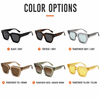 Lunettes de soleil carrées polarisées Mellume haute couture pour voyage, vente en gros, personnalisées, rétro, en acétate, pour femmes, de créateur