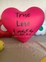 Ballon gonflable en forme de cœur personnalisé, couleur au choix, en PVC imperméable, modèle de cœur gonflable romantique pour la publicité et la décoration
