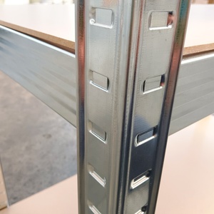 رفوف معدنية بتصميم مشقوق بتخفيضات كبيرة ، رف تخزين مجلفن متوسط الخدمة للمنزل والمكتب والمدرسة والمطاعم - Product Image 5