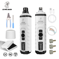 SiMAiSHEN-M12 Coupe-ongles électrique sans fil pour animaux de compagnie, sans douleur, charge rapide en 2 heures, rechargeable par USB, lime à ongles pour chat