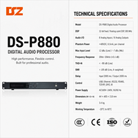 Procesador de audio digital de 8 entradas y 8 salidas con pantalla, sistema de gestión de audio DSP para PA profesional