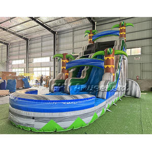 Glissière d'eau pleine d'entrain gonflable bleue <span class=keywords><strong>de</strong></span> marbre d'arbre <span class=keywords><strong>de</strong></span> marbre <span class=keywords><strong>de</strong></span> Offre Spéciale avec le ventilateur - Product Image 2